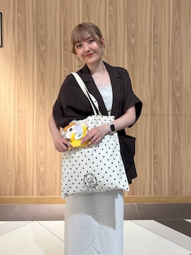 「LOWRYS FARM（ローリーズファーム）のスタイルＵＰクロスカップキャミ　100757（Tシャツ/カットソー）」を使った、ローサさん（レディース・159cm・10代）の夏コーディネート