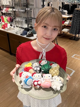 「LOWRYS FARM（ローリーズファーム）の【サンリオキャラクターズ】ヌイキーホルダー8 647243/GOODS（キーホルダー、その他）」を使った、ローサさん（レディース）の春コーディネート