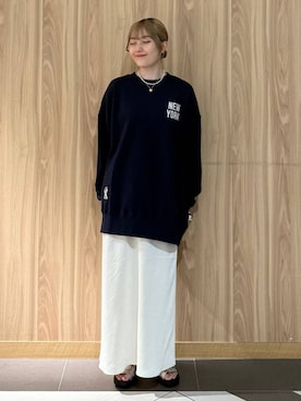 「アイテム（スウェット）」を使った、ローサさん（レディース・159cm・10代）の夏コーディネート