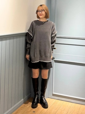 「アイテム（ニット/セーター）」を使った、ローサさん（レディース・159cm・10代）の秋コーディネート