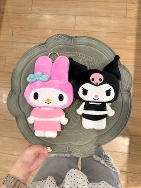 「LOWRYS FARM（ローリーズファーム）の【サンリオキャラクターズ】ポーチ付きエコBAG 647248/GOODS（エコバッグ/サブバッグ、その他）」を使った、ローサさん（レディース）の春コーディネート