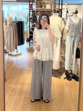 「ワントーン」｜ローサさん（レディース・159cm）の夏コーディネート