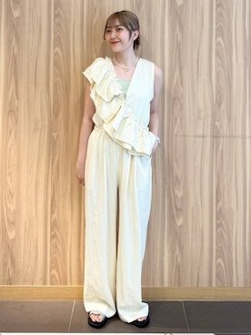 「アイテム（サロペット/オーバーオール）」を使った、ローサさん（レディース・159cm・10代）の夏コーディネート