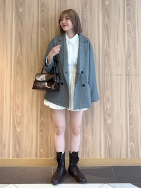 「アイテム（ジャケット/アウター）」を使った、ローサさん（レディース・159cm）の秋コーディネート