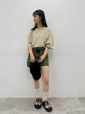 「アイテム（キャップ）」を使った、yosongniさん（レディース・158cm・20代）の春コーディネート