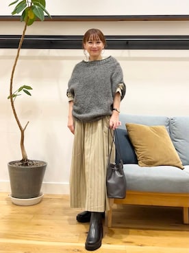 「アイテム（シャツワンピース）」を使った、+++ゆき+++さん（レディース・151cm）の秋コーディネート