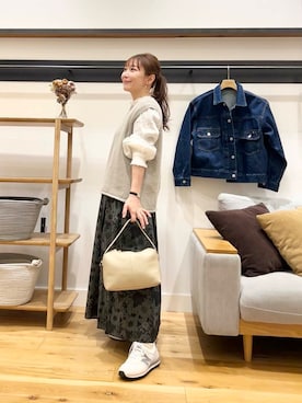 「ストレート×イエベ春」｜「アイテム（デニムジャケット）」を使った、+++ゆき+++さん（レディース・151cm）の冬コーディネート