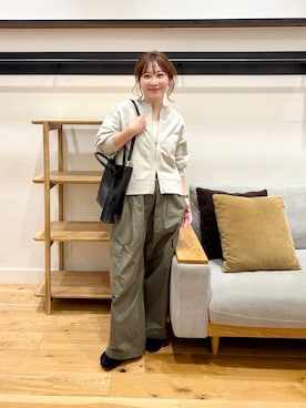「URBAN RESEARCH DOORS（アーバンリサーチドアーズ）のコットンスウェットZIPカーディガン（カーディガン/ボレロ、グレー系）」を使った、+++ゆき+++さん（レディース・151cm）の秋コーディネート