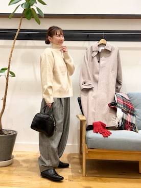 「URBAN RESEARCH DOORS（アーバンリサーチドアーズ）のタートルネックニット（ニット/セーター）」を使った、+++ゆき+++さん（レディース・151cm）の冬コーディネート