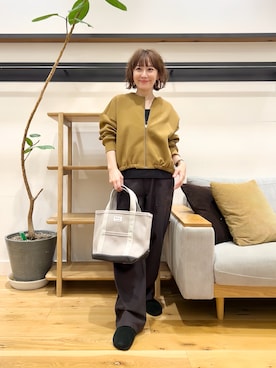 「アイテム（トートバッグ）」を使った、+++ゆき+++さん（レディース・151cm）の秋コーディネート