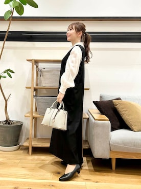 「URBAN RESEARCH DOORS（アーバンリサーチドアーズ）のピンタックフリルスタンドカラーブラウス（シャツ/ブラウス）」を使った、+++ゆき+++さん（レディース・151cm）の冬コーディネート