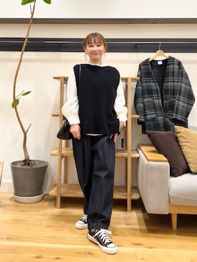 「アイテム（ベスト）」を使った、+++ゆき+++さん（レディース・151cm）の冬コーディネート