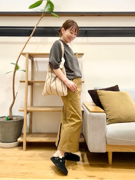 「アイテム（ポロシャツ）」を使った、+++ゆき+++さん（レディース・151cm）の秋コーディネート