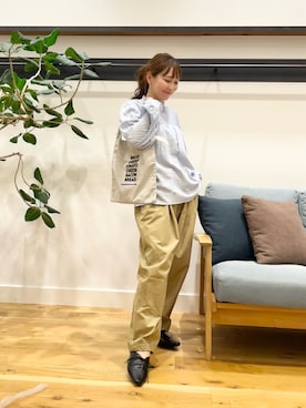 「URBAN RESEARCH DOORS（アーバンリサーチドアーズ）のピンタックフリルスタンドカラーブラウス（シャツ/ブラウス）」を使った、+++ゆき+++さん（レディース・151cm）の秋コーディネート