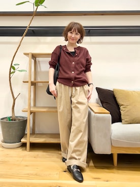 「アイテム（カーディガン/ボレロ）」を使った、+++ゆき+++さん（レディース・151cm）の秋コーディネート