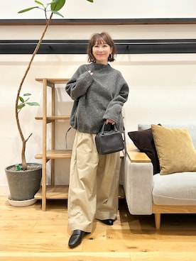 「アイテム（ボストンバッグ）」を使った、+++ゆき+++さん（レディース・151cm）の秋コーディネート