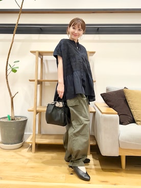 「かぐれ（カグレ）のユーティリティーイージーパンツ（その他パンツ）」を使った、+++ゆき+++さん（レディース・151cm）の夏コーディネート