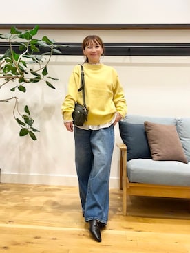 「URBAN RESEARCH DOORS（アーバンリサーチドアーズ）のピンタックフリルスタンドカラーブラウス（シャツ/ブラウス）」を使った、+++ゆき+++さん（レディース・151cm）の秋コーディネート