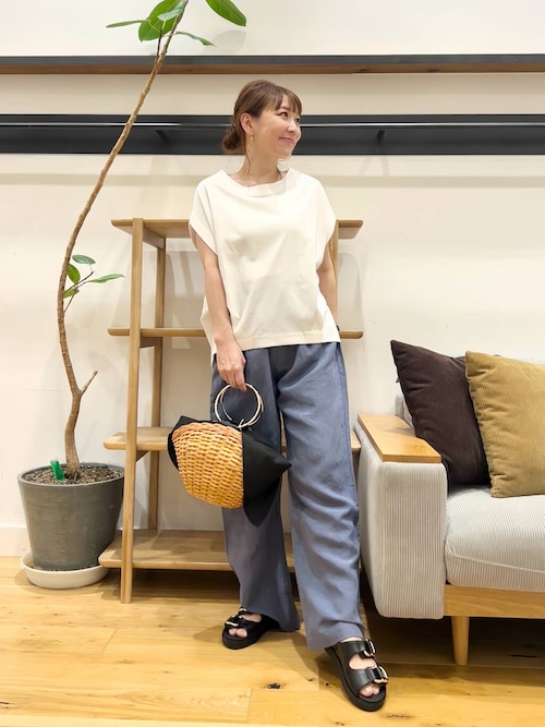 コットンバックタックフレンチプルオーバー
