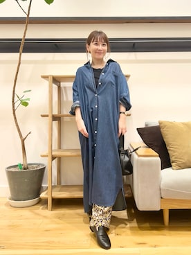 「URBAN RESEARCH DOORS（アーバンリサーチドアーズ）の『接触冷感/吸水速乾/イージーケア』フラワープリントドライタッチリラックスパンツ（その他パンツ）」を使った、+++ゆき+++さん（レディース・151cm）の夏コーディネート