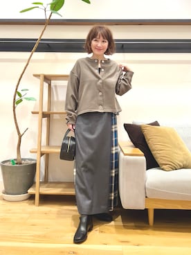 「アイテム（ボストンバッグ）」を使った、+++ゆき+++さん（レディース・151cm）の秋コーディネート