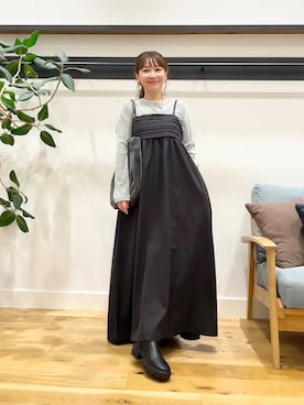 「RODE SKO（ロデスコ）のタッセル付フラッフィトートバッグ（トートバッグ）」を使った、+++ゆき+++さん（レディース・151cm）の秋コーディネート