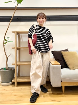 「アイテム（サンダル）」を使った、+++ゆき+++さん（レディース・151cm）の秋コーディネート