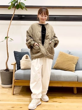 「かぐれ（カグレ）のコットン2タックワイドパンツ（その他パンツ）」を使った、+++ゆき+++さん（レディース・151cm）の秋コーディネート