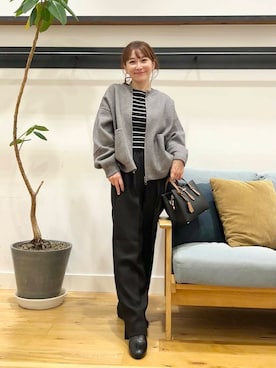 「アイテム（ブルゾン、グレー系）」を使った、+++ゆき+++さん（レディース・151cm）の秋コーディネート