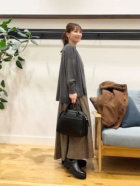 「アイテム（その他アウター、ブラウン系）」を使った、+++ゆき+++さん（レディース・151cm）の秋コーディネート