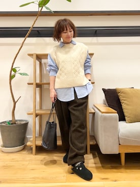 「アイテム（ベスト）」を使った、+++ゆき+++さん（レディース・151cm）の秋コーディネート