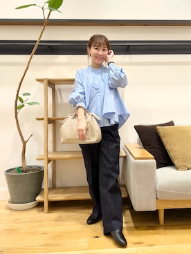 「アイテム（ボストンバッグ）」を使った、+++ゆき+++さん（レディース・151cm）の秋コーディネート