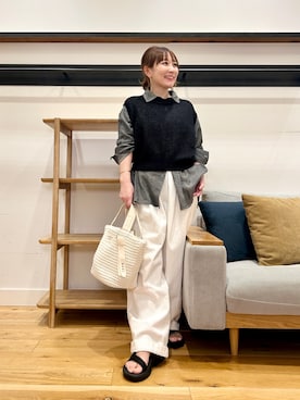 「FORK&SPOON（フォークアンドスプーン）のアイテム（トップス）」を使った、+++ゆき+++さん（レディース・151cm）の春コーディネート
