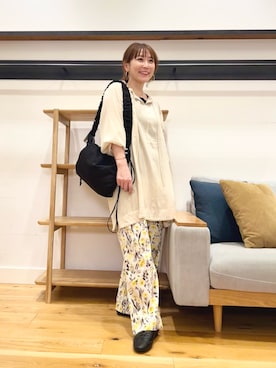 「URBAN RESEARCH DOORS（アーバンリサーチドアーズ）のカフタンチュニック（その他トップス、ベージュ系）」を使った、+++ゆき+++さん（レディース・151cm）の春コーディネート