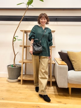 「アイテム（チノパンツ）」を使った、+++ゆき+++さん（レディース・151cm）の秋コーディネート
