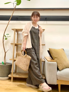 「アイテム（サロペット/オーバーオール）」を使った、+++ゆき+++さん（レディース・151cm）の夏コーディネート