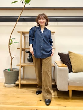 「アイテム（シャツ/ブラウス）」を使った、+++ゆき+++さん（レディース・151cm）の秋コーディネート