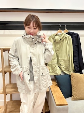 「URBAN RESEARCH DOORS（アーバンリサーチドアーズ）の『WEB/一部店舗限定カラー』『撥水』ナイロンマウンテンパーカー（マウンテンパーカー、ベージュ系）」を使った、+++ゆき+++さん（レディース・151cm）の春コーディネート