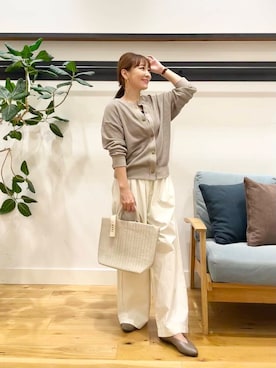 「かぐれ（カグレ）のコットン2タックワイドパンツ（その他パンツ）」を使った、+++ゆき+++さん（レディース・151cm）の夏コーディネート