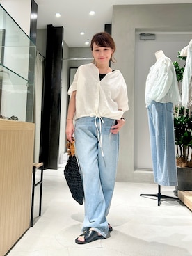 「URBAN RESEARCH DOORS（アーバンリサーチドアーズ）のアイテム（デニムパンツ）」を使った、+++ゆき+++さん（レディース・151cm）の春コーディネート