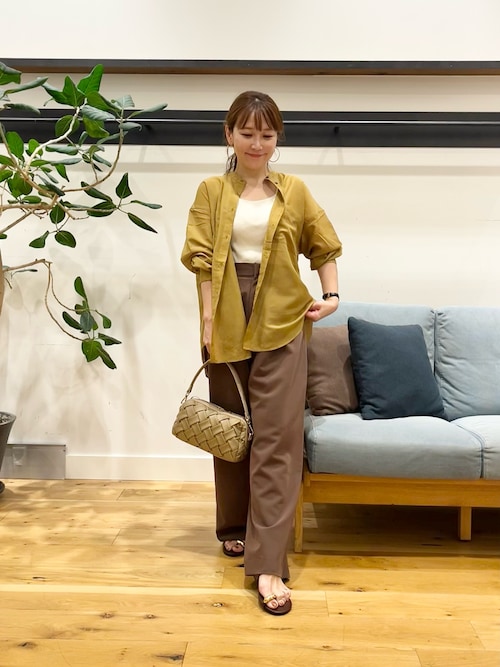 アーバンリサーチきれい色ゆったりオーバーサイズバンドカラーシアーシャツ♪ セール】シアーバンドカラーシャツ（シャツ/ブラウス）｜URBAN
