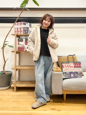 「アイテム（ブラック系）」を使った、+++ゆき+++さん（レディース・151cm）の冬コーディネート