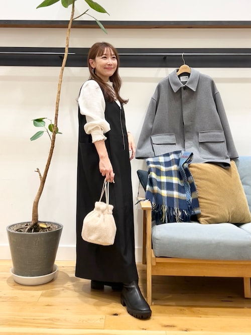 FORK&SPOON　2WAYジップジャンパースカート