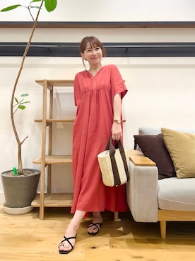 「ストレート×イエベ春」｜「アイテム（ワンピース/ドレス）」を使った、+++ゆき+++さん（レディース・151cm）の夏コーディネート
