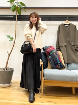 「アイテム（ノーカラーコート）」を使った、+++ゆき+++さん（レディース・151cm）の秋コーディネート