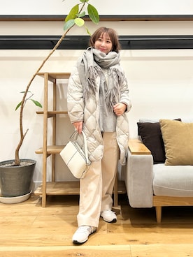 「アイテム（ストール/ショール）」を使った、+++ゆき+++さん（レディース・151cm）の冬コーディネート