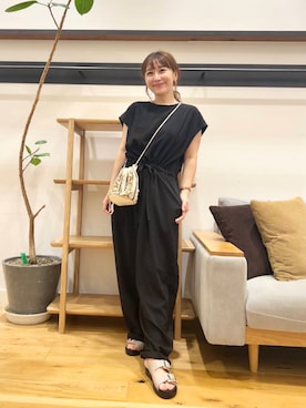 「URBAN RESEARCH DOORS（アーバンリサーチドアーズ）のインドビーズ巾着バッグ（ショルダーバッグ）」を使った、+++ゆき+++さん（レディース・151cm）の夏コーディネート