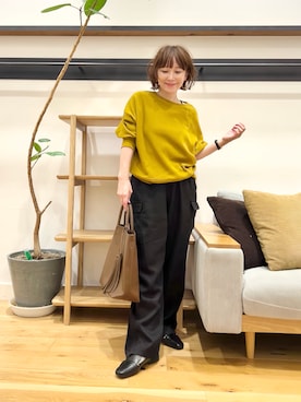 「アイテム（トートバッグ）」を使った、+++ゆき+++さん（レディース・151cm）の秋コーディネート