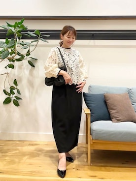 「アイテム（セットアップ、ホワイト系）」を使った、+++ゆき+++さん（レディース・151cm）の秋コーディネート