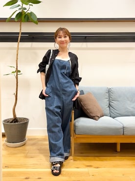 「EKAL（エカル）のアイテム（オールインワン・サロペット）」を使った、+++ゆき+++さん（レディース・151cm）の春コーディネート